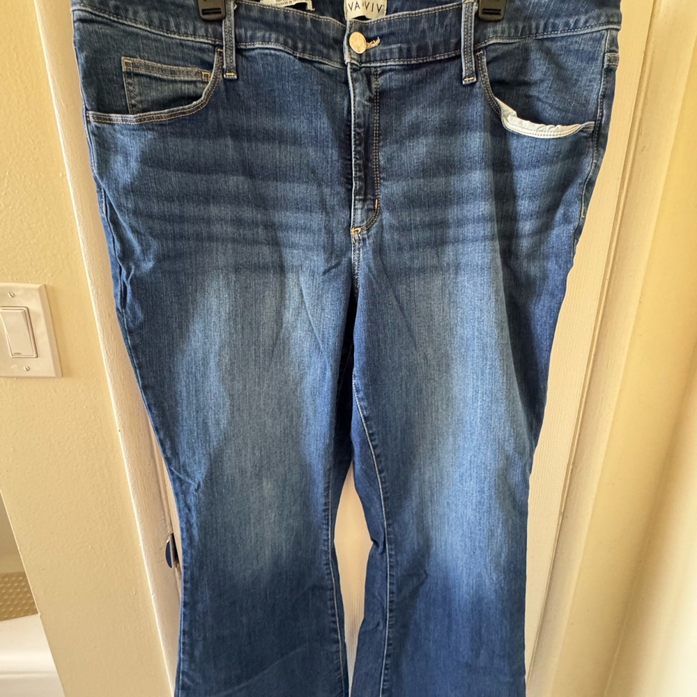 Ava & Viv Women's Boot Cut Jeans - Classic Blue